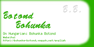 botond bohunka business card